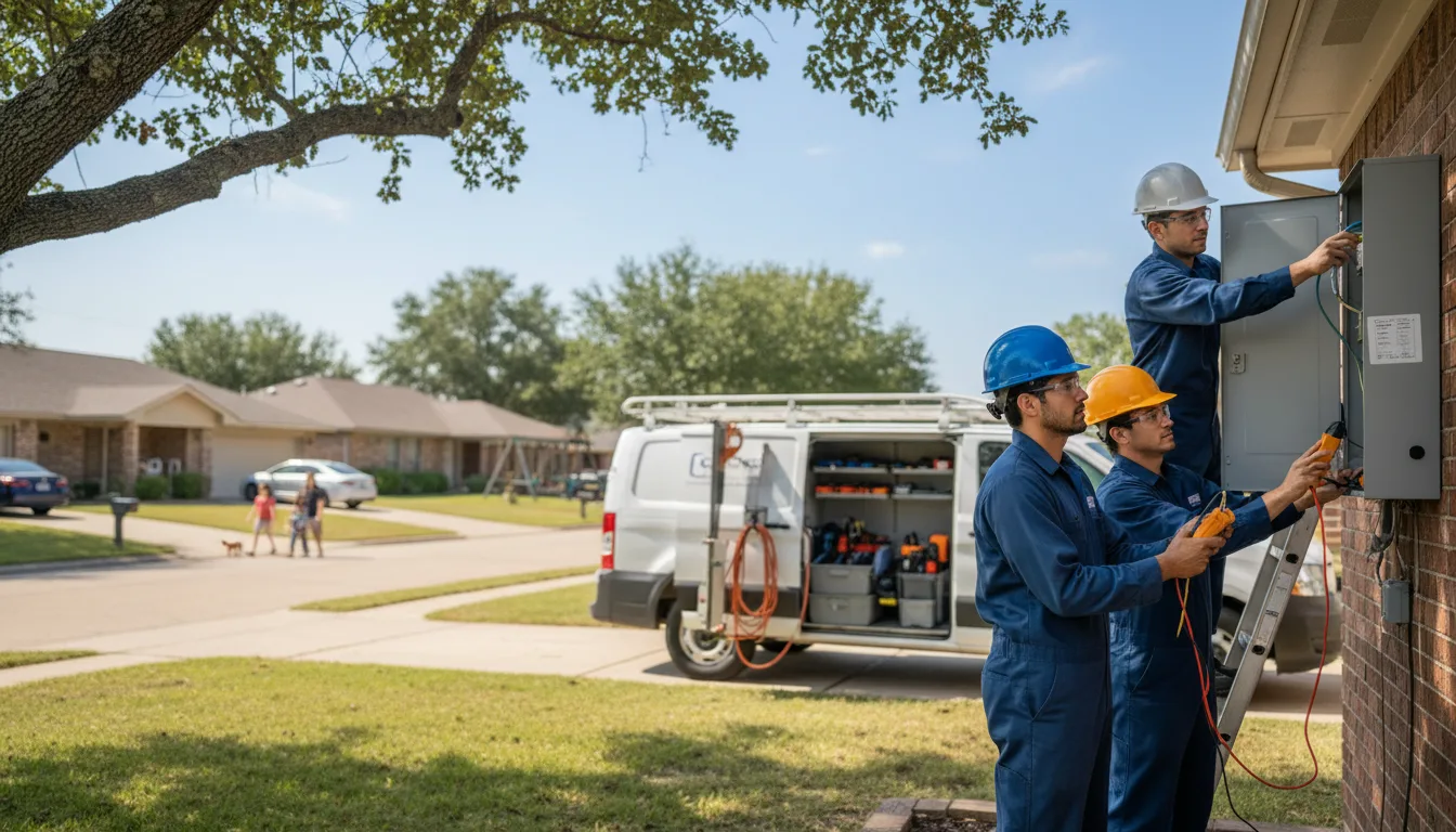 Certified electrician providing emergency electrical services in Redford, TX